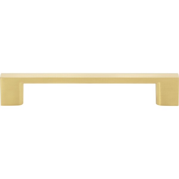 128 Mm Center-to-Center Brushed Gold Square Sutton Cabinet Bar Pull